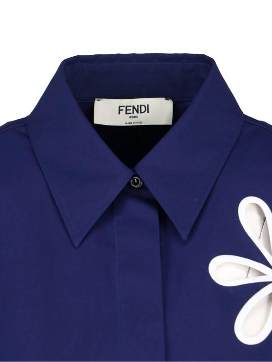 26SS 펜디 포플린 셔츠 FS8355 AW7V F1W0A Blue - FENDI