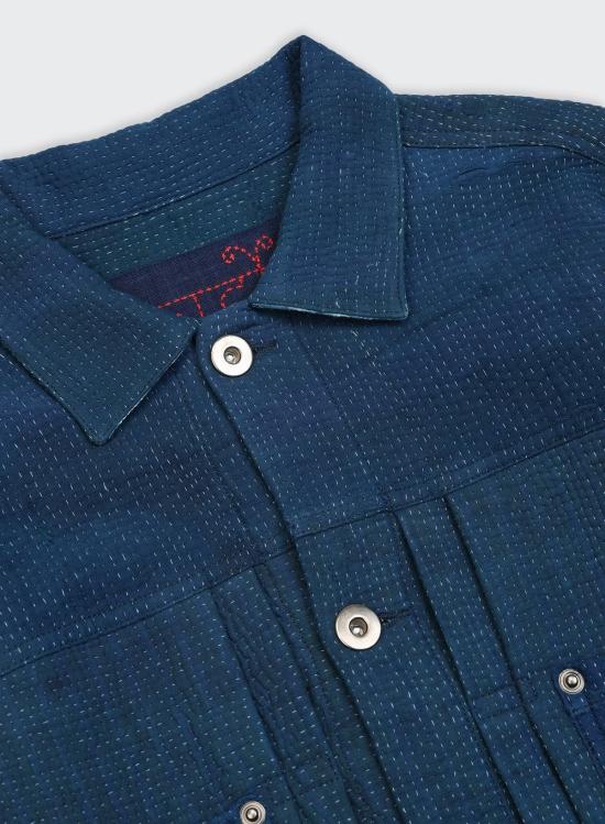  카르도 데님 자켓 크래프트 마빈 트러커 재킷 빈티지 칸타 인디고 - KARDO