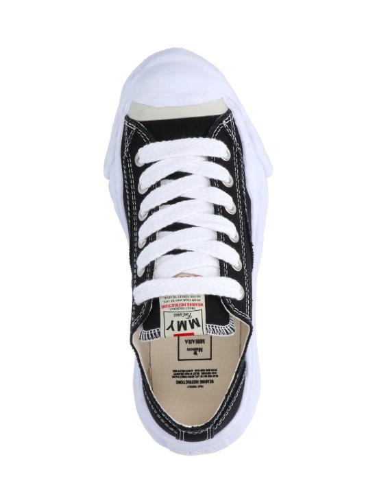26SS 메종 미하라 야스히로 행크 OG 솔 캔버스 로우탑 A05FW702 BLACK Black - MAISON MIHARA YASUHIRO