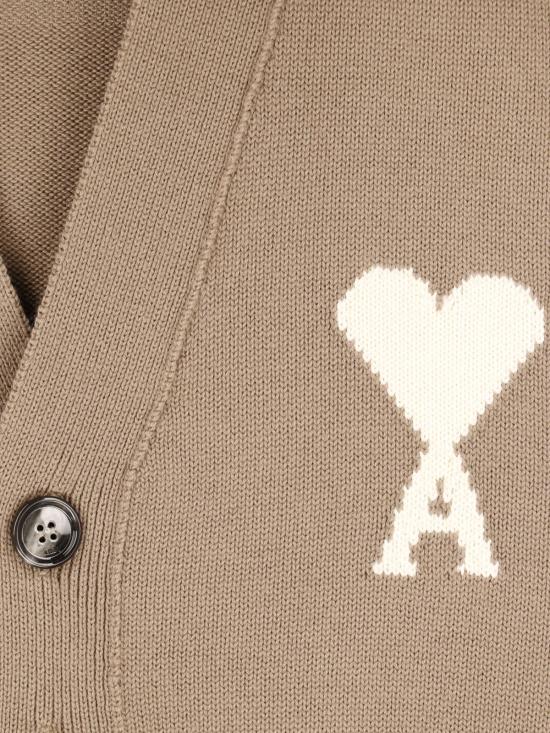 26SS 아미 울 드 하트 가디건 UKC380 KN0156 A117 Beige - AMI