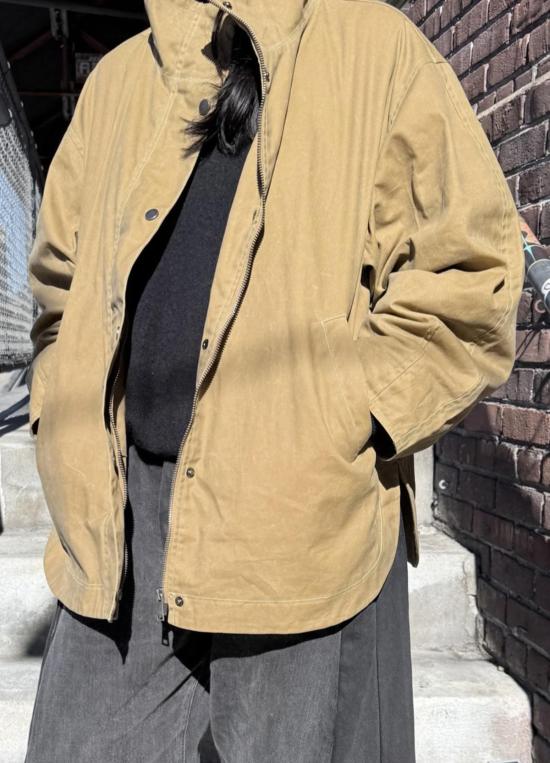  르 본 숍 자켓 르봉 쇼페 블레어 왁스 코튼 재킷 카키 - Le Bon Shoppe