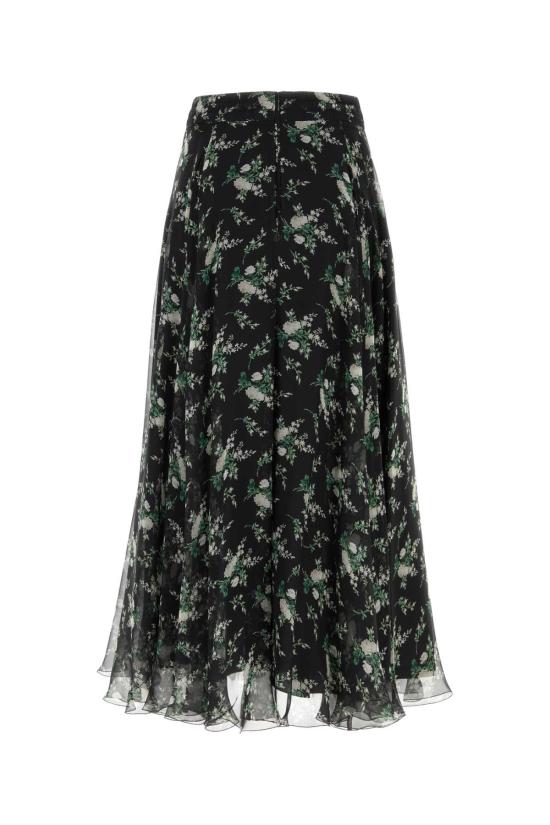 26SS 돌체앤가바나 로즈 앤 스몰 플라워 프린트 쉬폰 스커트 F4DBFTIS12V HX6CD Floral - DOLCE & GABBANA