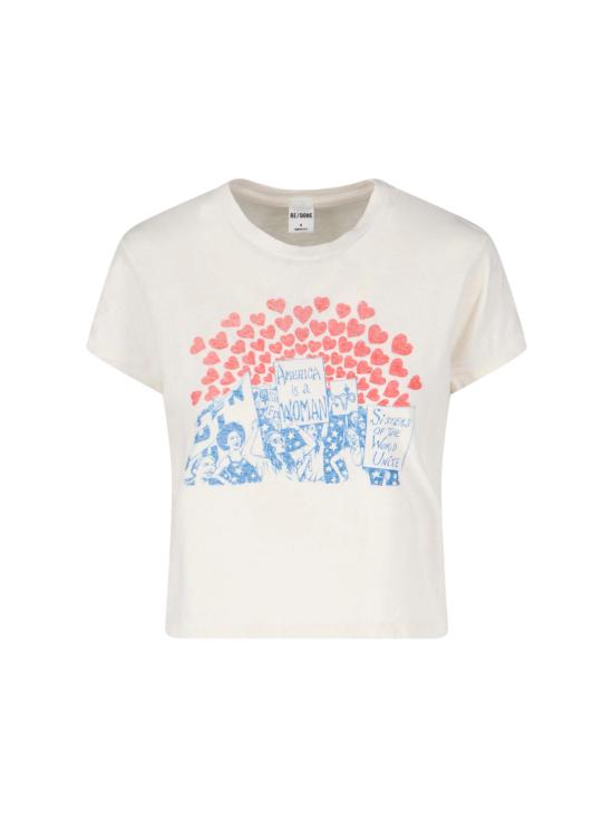 26SS 리던 반팔 티셔츠 024 02WBXT006 VINTAGE WHITE White