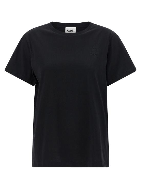 26SS 이자벨마랑에뚜왈 애비 로고 코튼 티셔츠 TS0070FAA1N98E01BK