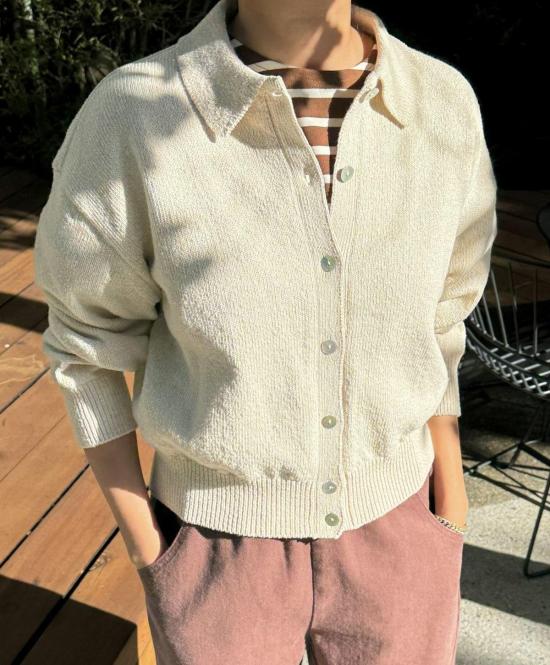  르 본 숍 가디건 르 본샵 더 클럽 카디건 네이처 - Le Bon Shoppe