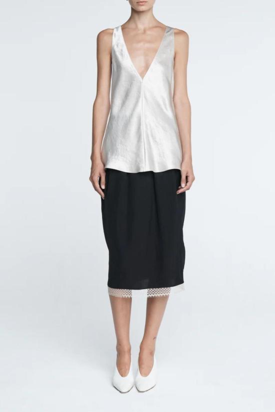  마리아 맥마누스 미디 스커트 레이스 튤립 스커트 블랙 - MARIA MCMANUS