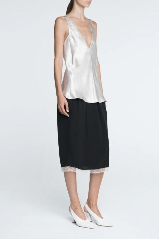  마리아 맥마누스 미디 스커트 레이스 튤립 스커트 블랙 - MARIA MCMANUS