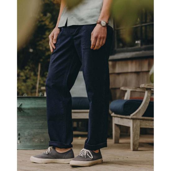  테일러 스티치 트레이닝/조거 팬츠 브레이크워터  린스드 인디고 립스톱 - TAYLOR STITCH