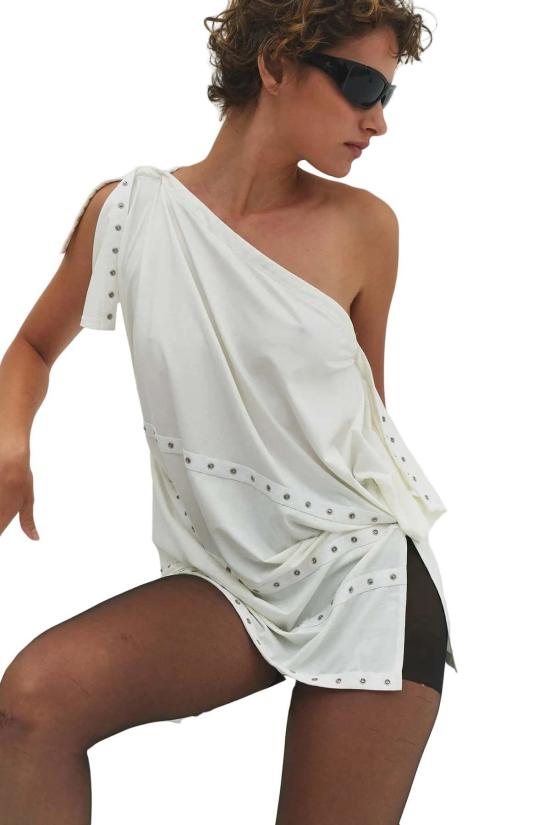  파이드 미 나우 블라우스 Find Me Now Lua Snap 멀티웨어 드레스/탑 밀크 - FIND ME NOW