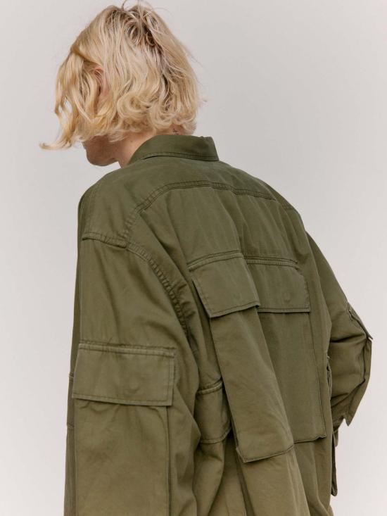  타카히로미야시타 더 솔로이스트 봄버 자켓 . 코튼 B.D.U 셔츠 올리브 - TAKAHIROMIYASHITA THE SOLOIST.