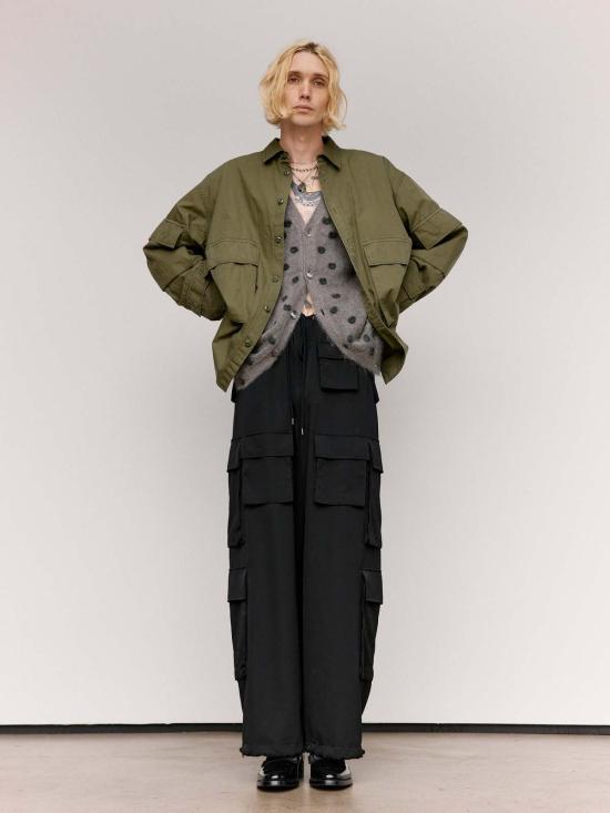  타카히로미야시타 더 솔로이스트 봄버 자켓 . 코튼 B.D.U 셔츠 올리브