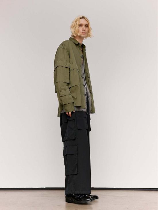  타카히로미야시타 더 솔로이스트 봄버 자켓 . 코튼 B.D.U 셔츠 올리브 - TAKAHIROMIYASHITA THE SOLOIST.