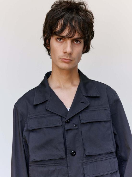  르메르 자켓 콜 컴팩트 코튼 트윌 숏 유틸리티 재킷 - LEMAIRE