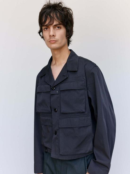  르메르 자켓 콜 컴팩트 코튼 트윌 숏 유틸리티 재킷 - LEMAIRE