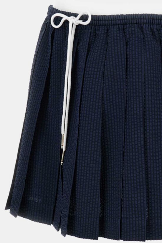  톰브라운 숏 스커트 톰 브라운 플리츠 스커트 블루 - THOM BROWNE