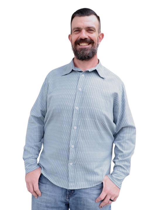  Passion Lilie 셔츠 Bleu 버튼다운 셔츠