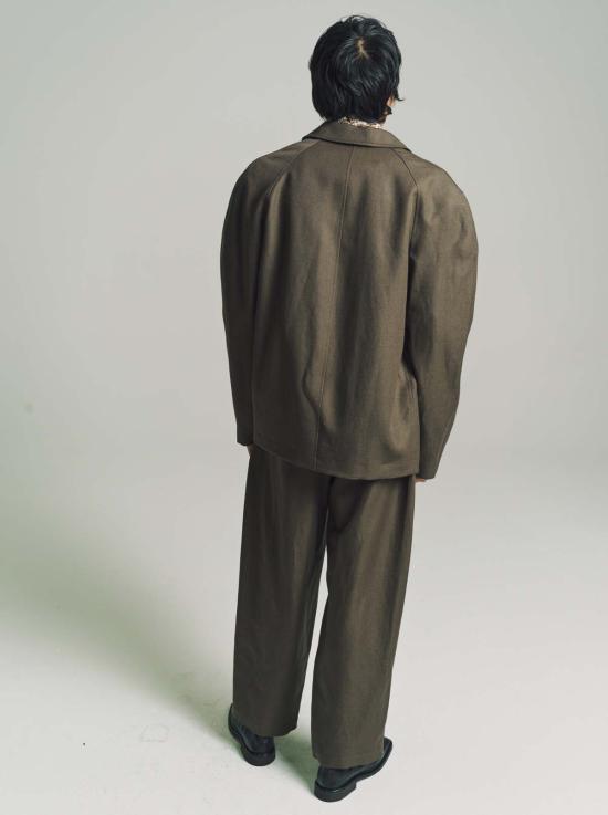  르메르 코트 울 & 린넨 하프  재킷 - LEMAIRE