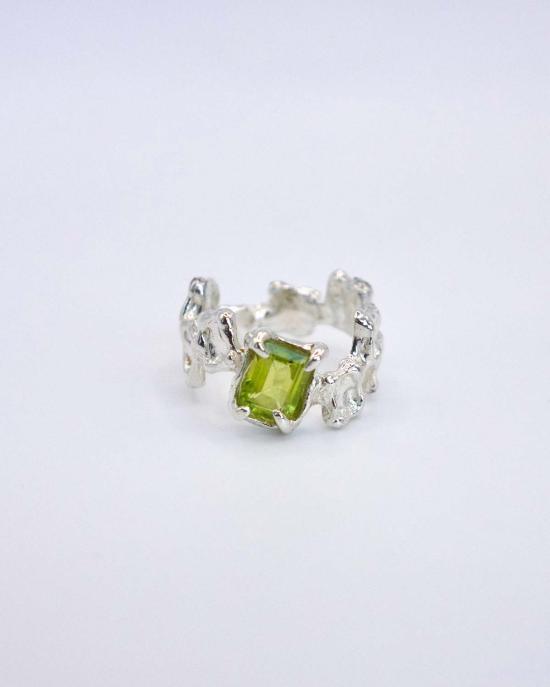  아메모리 반지 에메랄드 컷 링