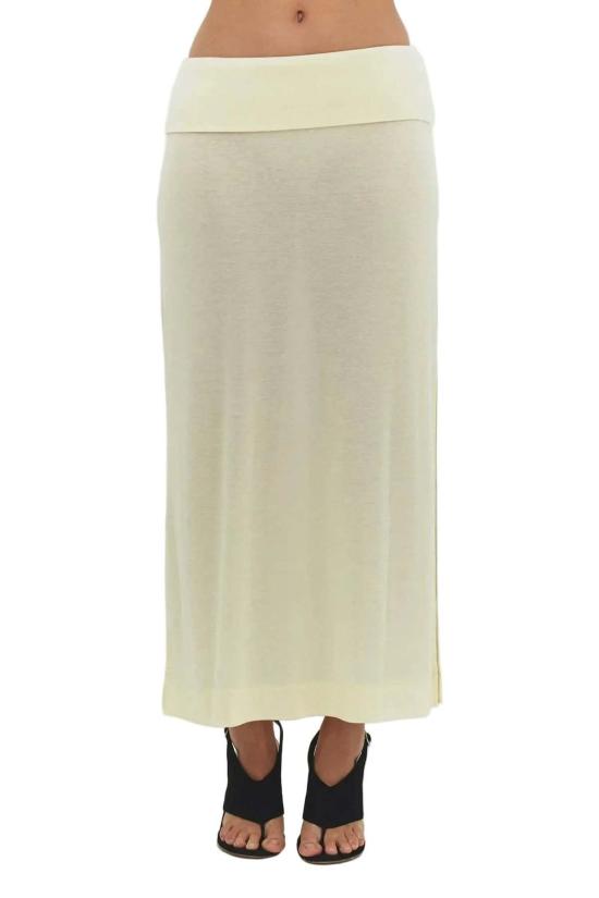  파이드 미 나우 롱 스커트 Find Me Now 소리 맥시 스커트 버터