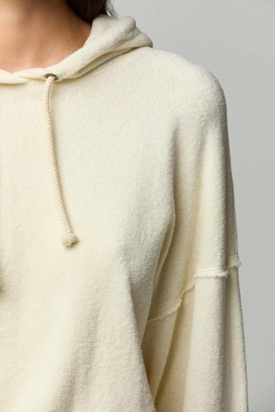  아셀 후드 티셔츠 애셔 헤이즐 코튼 셰르파 후드티 블루 헤이즈 - ASHER