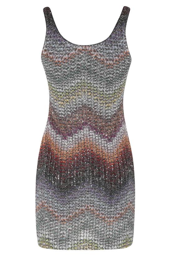  미소니 숏 원피스 미쏘니 카퍼도니 숏 드레스 멀티 다크 - MISSONI