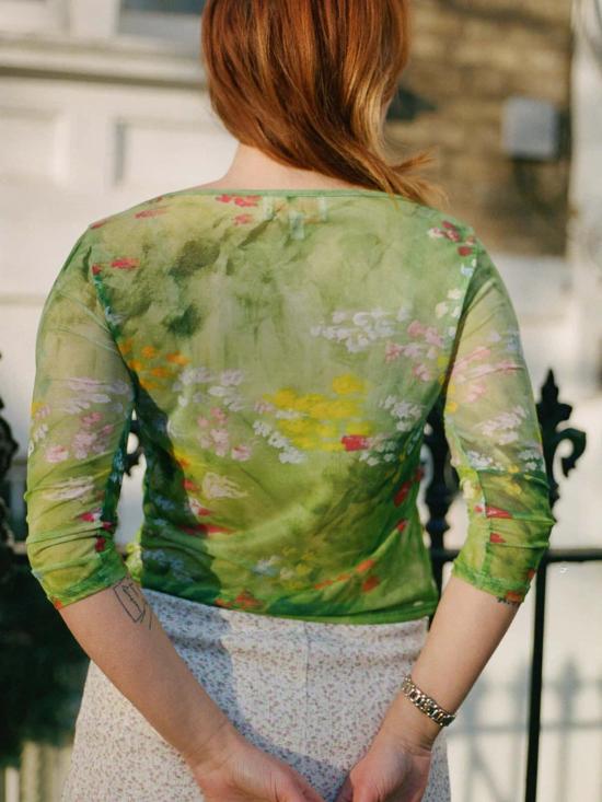  리사 세이즈 가 긴팔 티셔츠 리사 세즈 가 아덴 가든 리치몬드 탑 - LISA SAYS GAH