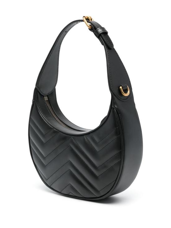 26SS 구찌 GG 마몽 하프문 쉐이프 미니백 699514 DTDHT1000 Black - GUCCI