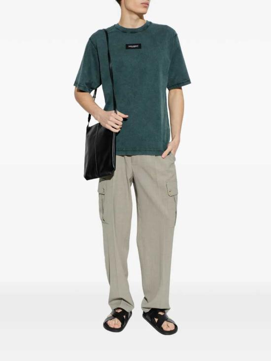 26SS 돌체앤가바나 반팔 티셔츠 G8RI4TG7P1O V0707 VERDE SCURISSIMO - DOLCE & GABBANA