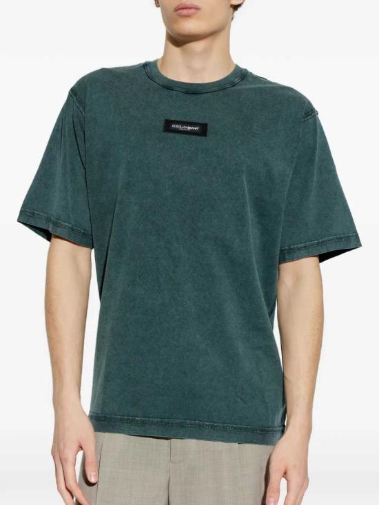 26SS 돌체앤가바나 반팔 티셔츠 G8RI4TG7P1O V0707 VERDE SCURISSIMO - DOLCE & GABBANA