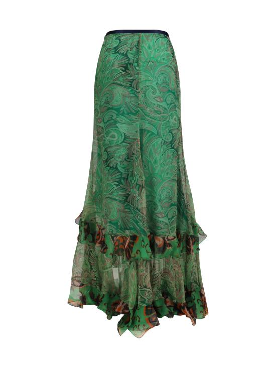 26SS 에트로 롱 스커트 WRFA019899SA1Q7 X0892 GREEN - ETRO