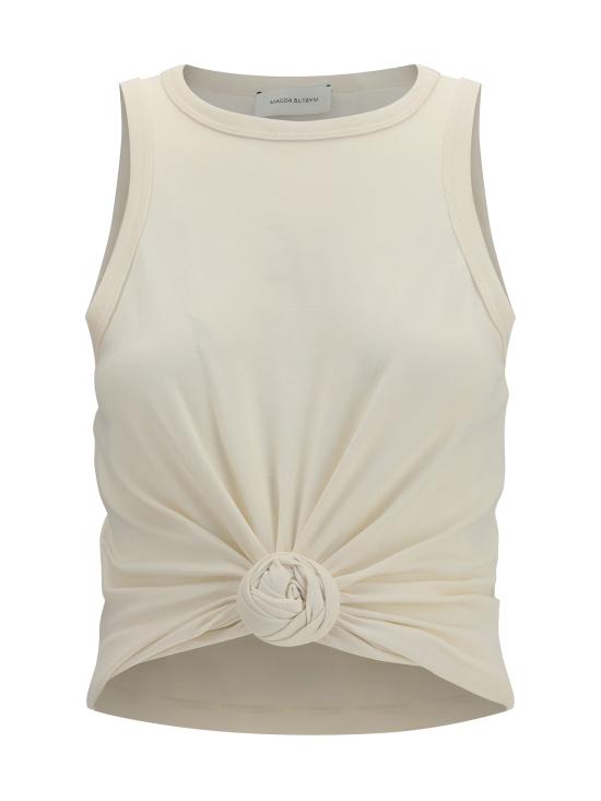 26SS 마그다뷰트림 민소매 티셔츠 167526 CREAM