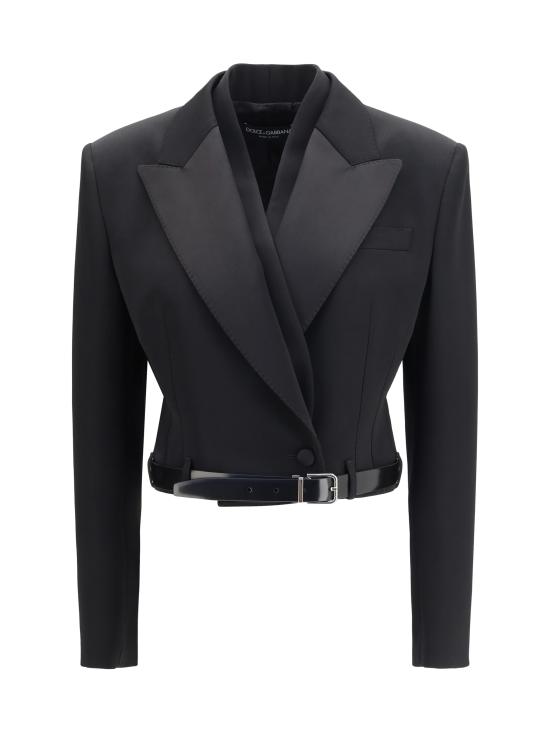 26SS 돌체앤가바나 시칠리아 더블 브레스티드 자켓 F29WLTFU21E N0000 BLACK