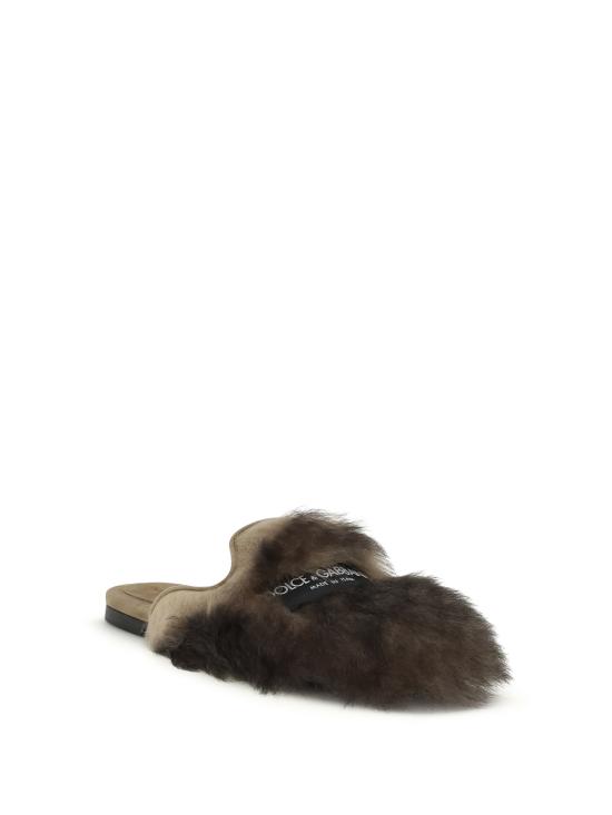 26SS 돌체앤가바나 시어링 스웨이드 슬리퍼 CI0224A9Y93 80093 - DOLCE & GABBANA