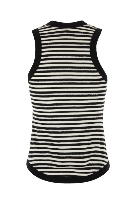 26SS 생로랑 민소매 티셔츠 743660Y37KT 1095 NOIRNATUREL - SAINT LAURENT