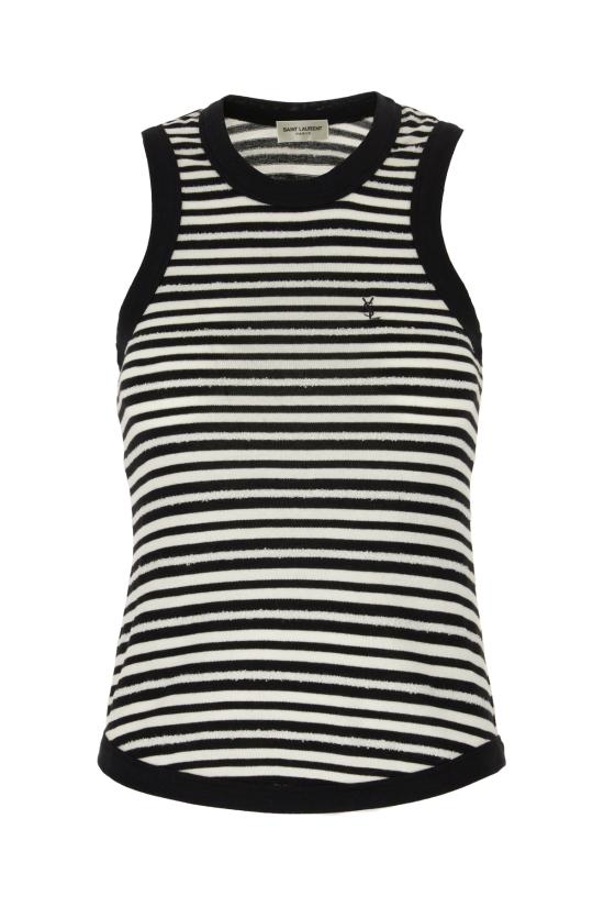 26SS 생로랑 민소매 티셔츠 743660Y37KT 1095 NOIRNATUREL