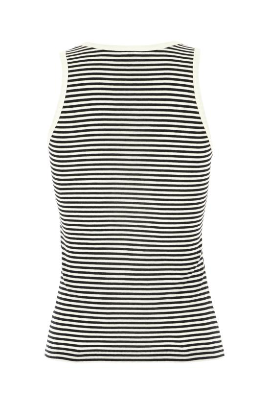 26SS 생로랑 민소매 티셔츠 832278Y37ZN 1077 NOIR NATUREL - SAINT LAURENT