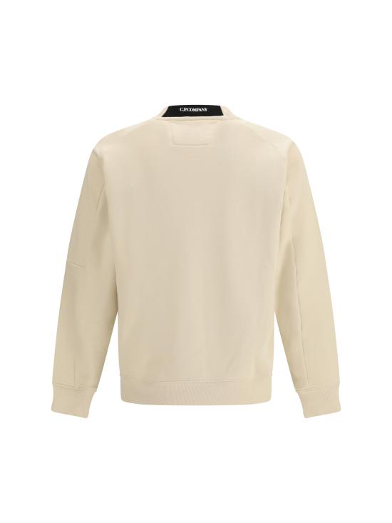 26SS 씨피 컴퍼니 다이애그널 레이즈드 플리스 크루넥 렌즈 스웨트셔츠 20CMSS713A005086W 114 CREAM - C.P. COMPANY