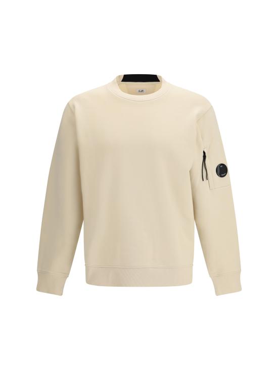 26SS 씨피 컴퍼니 다이애그널 레이즈드 플리스 크루넥 렌즈 스웨트셔츠 20CMSS713A005086W 114 CREAM