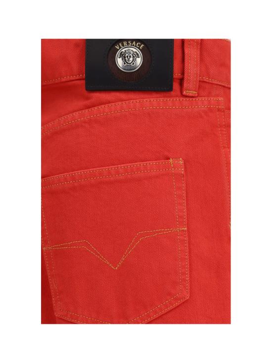 26SS 베르사체 스트레이트 팬츠 10245691A17871 1DA80 RED - VERSACE