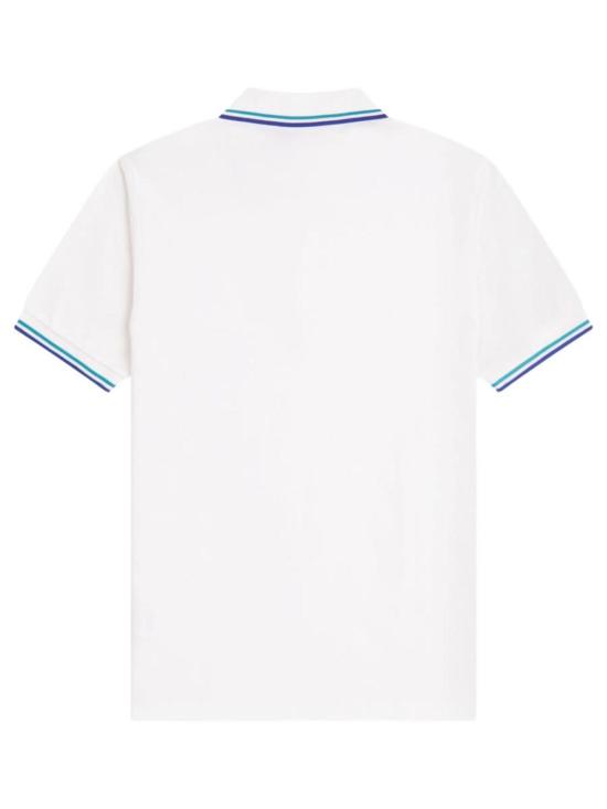  프레드페리 폴로 티셔츠 프레드 페리 폴로 콘 로고 폴로 셔츠 화이트 - FRED PERRY