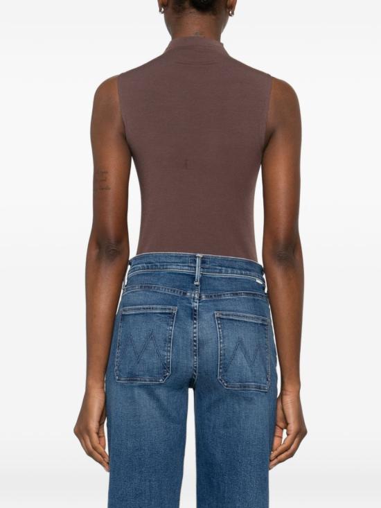 26SS 월포드 바디수트 티셔츠 76071 4877 Brown - WOLFORD