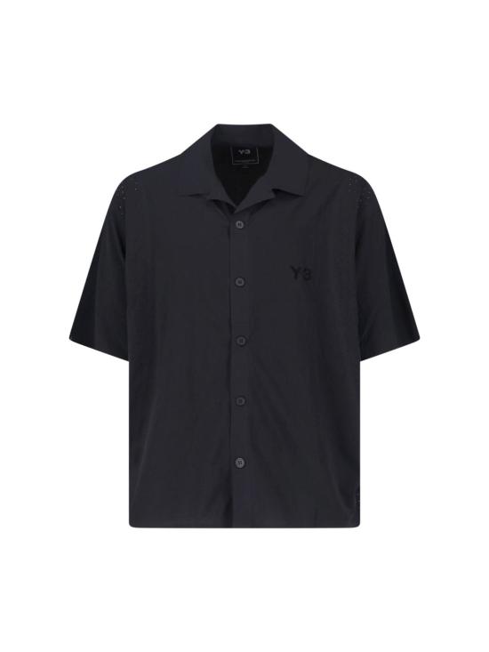  와이쓰리 반팔 셔츠 Y3 초경량 우븐  블랙