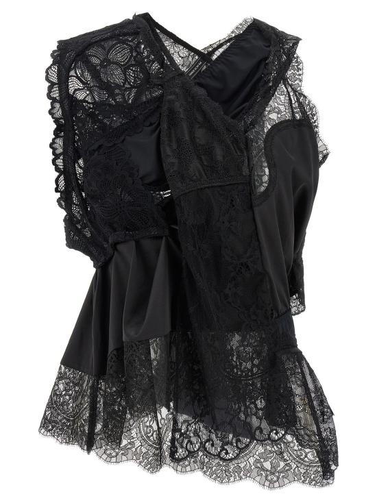  와타나베 준야 블라우스 X 피치 존 탑 블랙