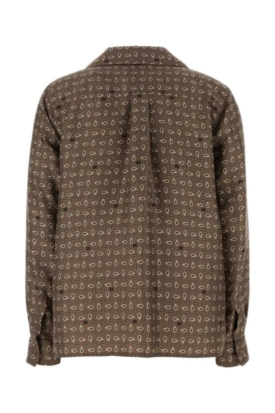  막스마라 셔츠 막스 마라 프린트 실크 디스코 셔츠 팡고 - MAX MARA