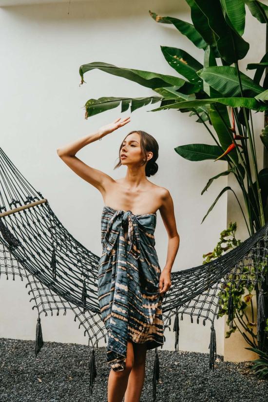  핑크 헤일리 비치용품 비치 핸드다이드 사롱 - PINK HALEY