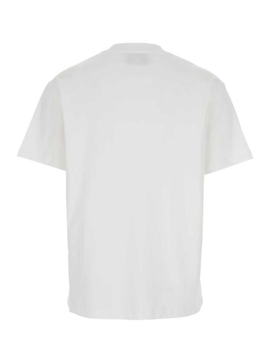  아미 반팔 티셔츠 알렉상드르 마티우시 코튼 티셔츠, 앞면에 'Ami De Coeur' 자수 장식, 화이트 색상 - AMI