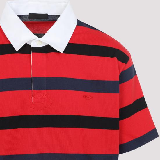 26SS 프라다 폴로 티셔츠 UJN989SOOO 19FA F0E7D ROSSO BLU - PRADA