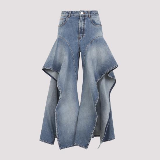 26SS 알라이아 데님 팬츠 AA9P1375D026C A56 FADED BLUE