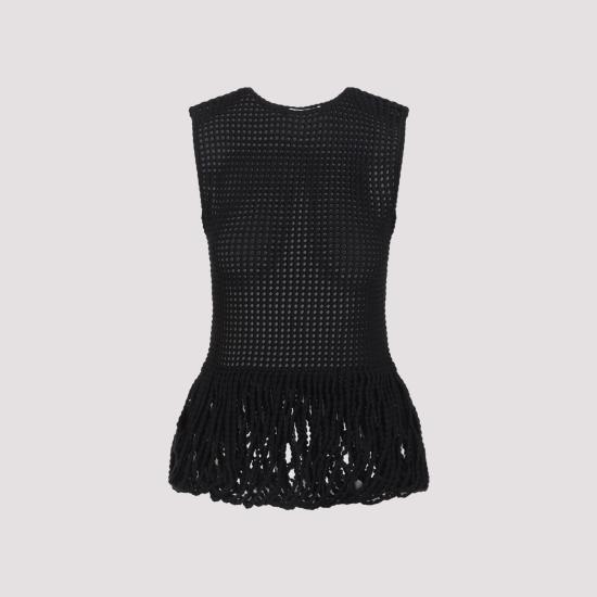 26SS 알라이아 민소매 티셔츠 AA9H1454K181C 995 NOIR ALAIA - ALAIA