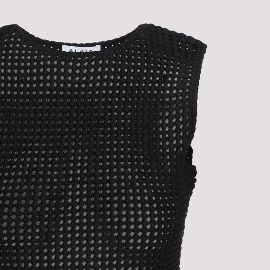 26SS 알라이아 민소매 티셔츠 AA9H1454K181C 995 NOIR ALAIA - ALAIA